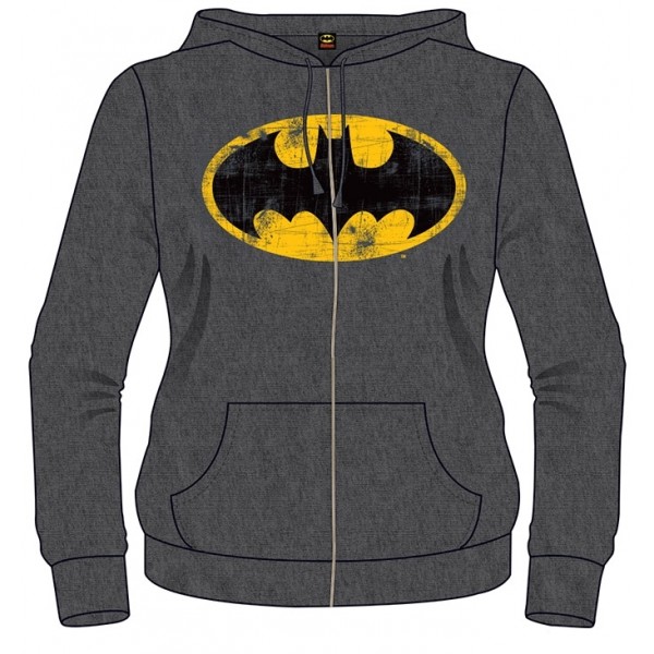 Dwingend Afspraak herinneringen Ladies Hooded grey Batman Sweater - Logo - Forom47.com